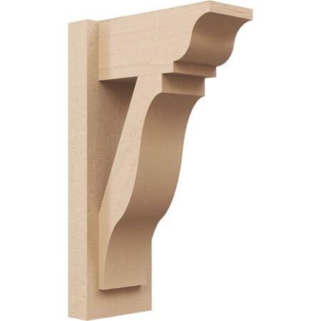 Ekena Millwork 6-in W x 12-in D x 20-in H Funston Trad Rough Cedar Woodgrain TimberThane Outlooker, Primed Tan OUTUR060X12X20FST04RCPR